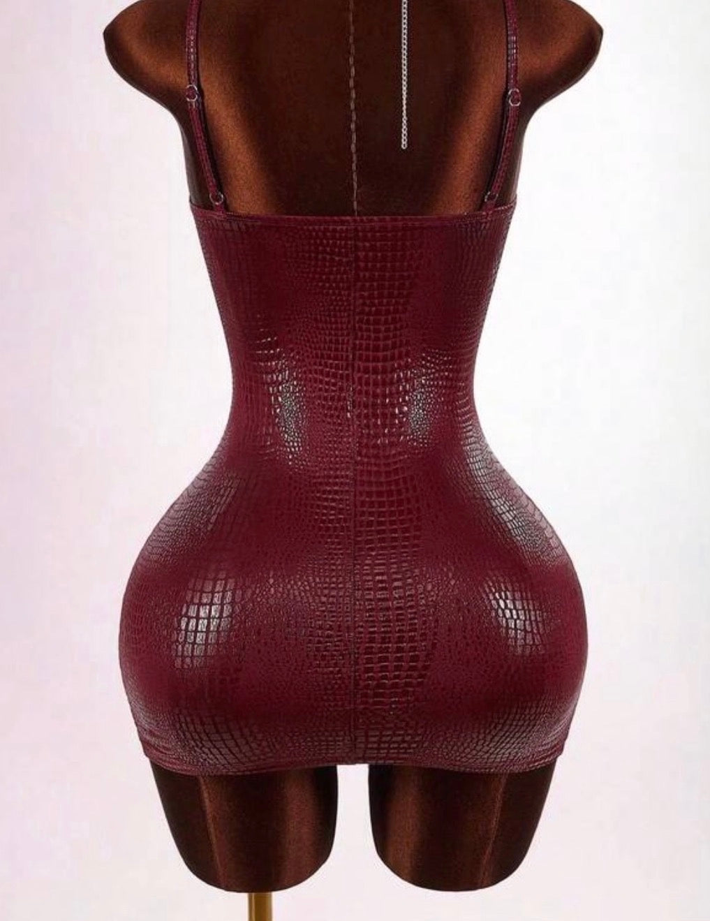 Lily snake print Maroon dress